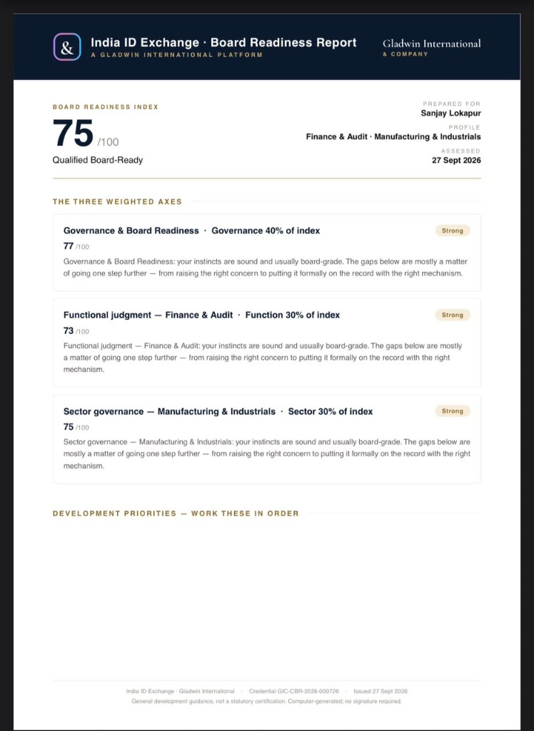 India ID Exchange Board Readiness Report